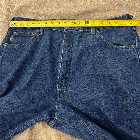 Carhartt Rugged Flex Relaxed Fit Light Wash Denim Blue Jeans Size 38X32 Mens - Picture 8 of 9